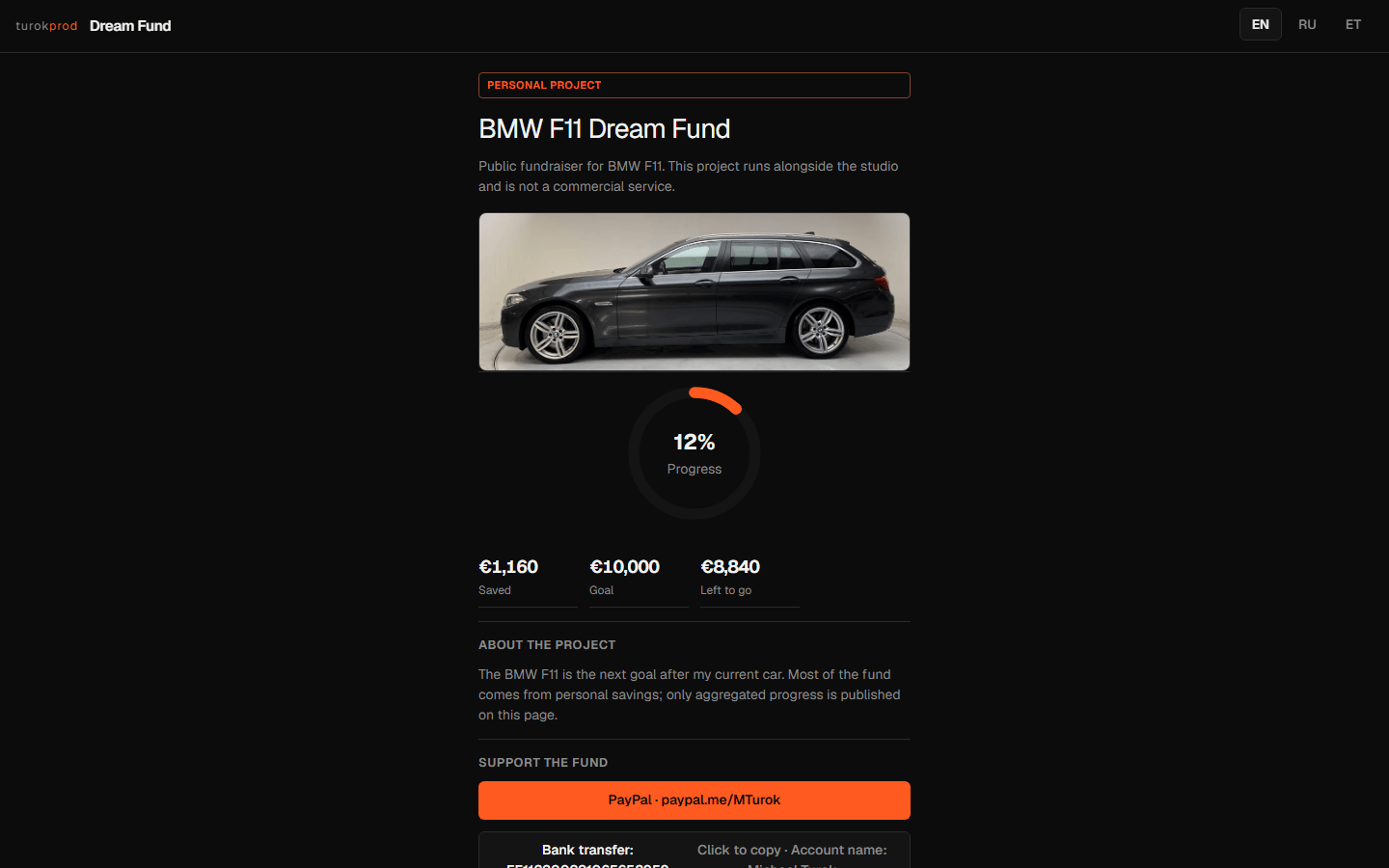 Dream Fund desktop
